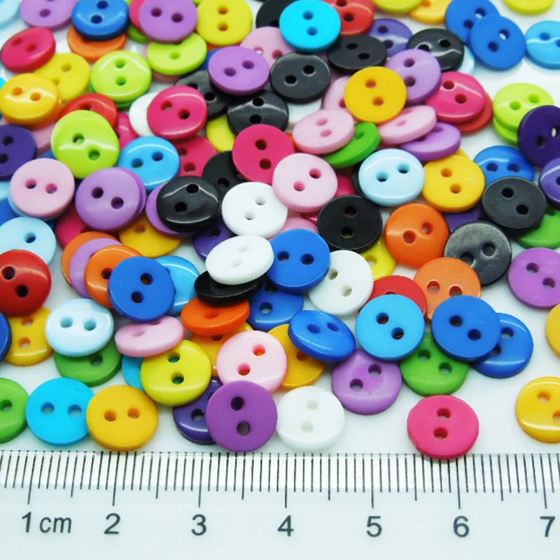 500pcs Mixed Buttons 9mm Sewing Buttons Scrapbooking Resin Accessories