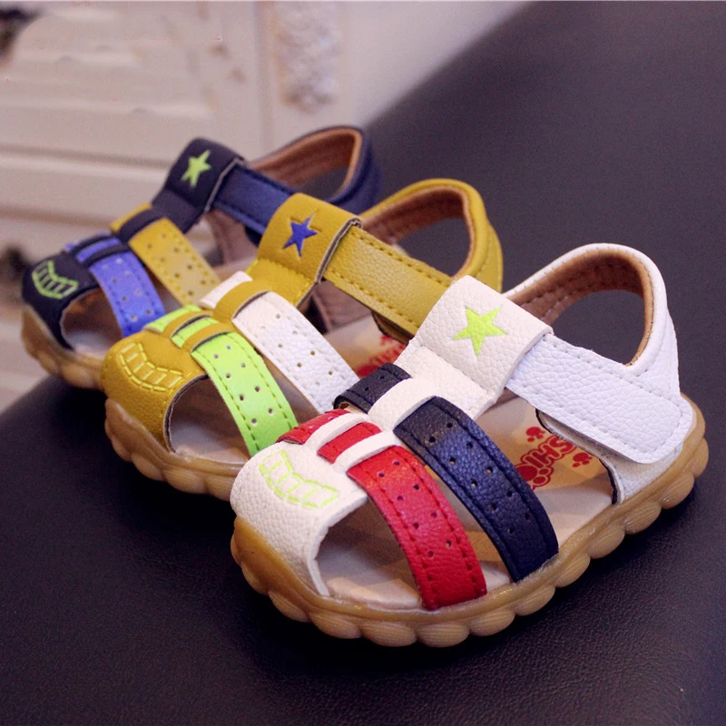 2018 NEW Summer Baby Boys Sandals Baby Super Quality Kids Cow Muscle Shoes Toddler Baby Antiskid