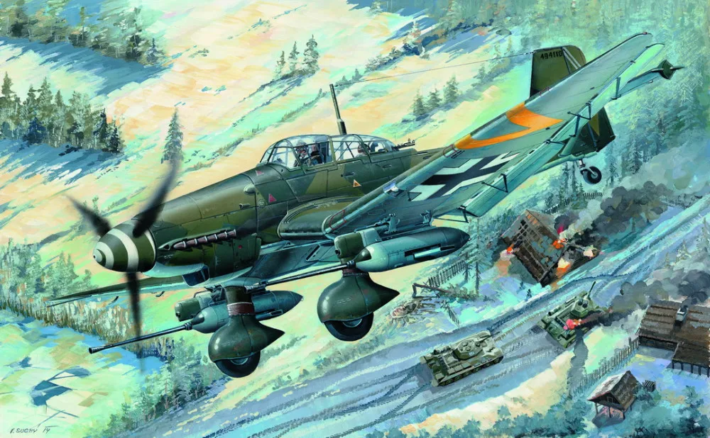 Трубач 03218 1/32 юнкерс Ju 87G-2 stunka комплект модели самолета
