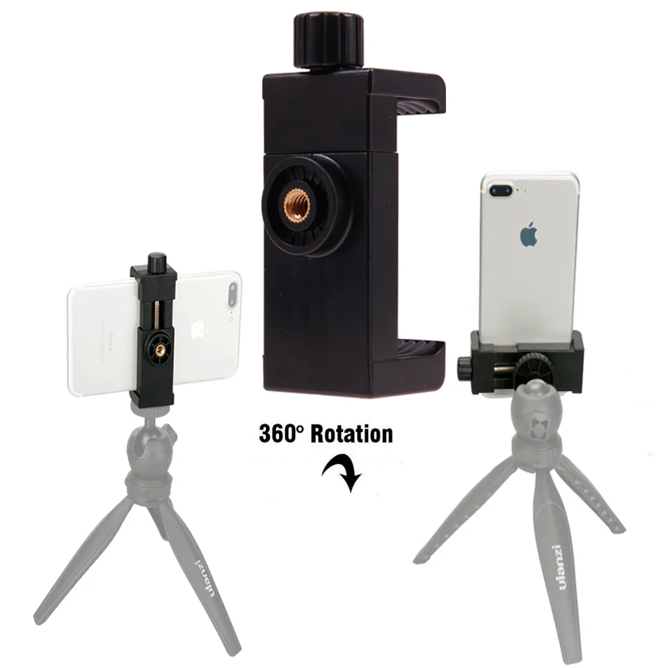 Phone Tripod Mount Cell Phone Clipper Vertical Bracket Smartphone Clip