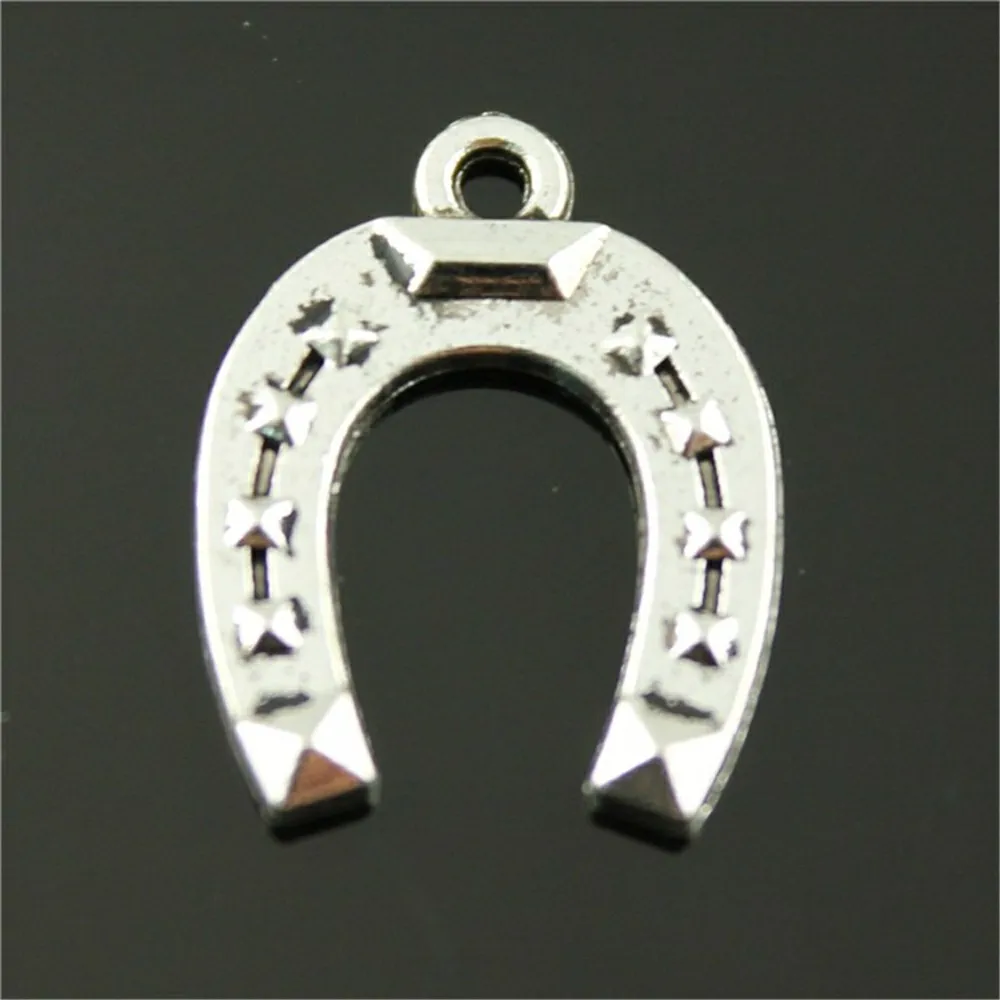

10pcs 2 Colors Antique Bronze Antique Silver Horse Shoe Pendant Charms Horse Shoe Charms Pendant Horseshoe Charms 21x16mm