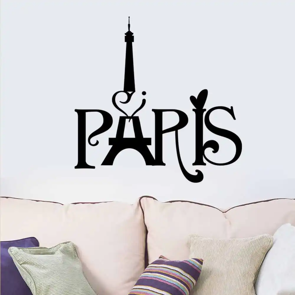 Paris Eiffel Tower Wall Hangings Living Room Bedroom Background Decoration 8511 Wall Stickers Home Decorstickers Home Decorwall Stickers Home Decorwall Sticker Aliexpress