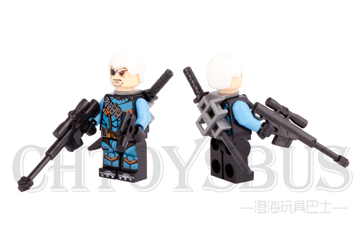 Deathstroke Slade Wilson меч ружье супергерои Мстители сборные Минифигурки строительные