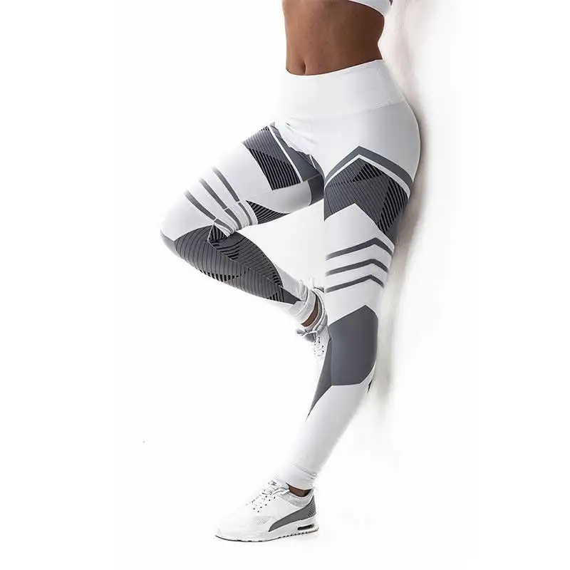 Высокая талия спортивные женские Pro сжатия фитнес тренировки печатных Леггинсы Бодибилдинг Gymming брюки для бега упражнения Yogaing одежда