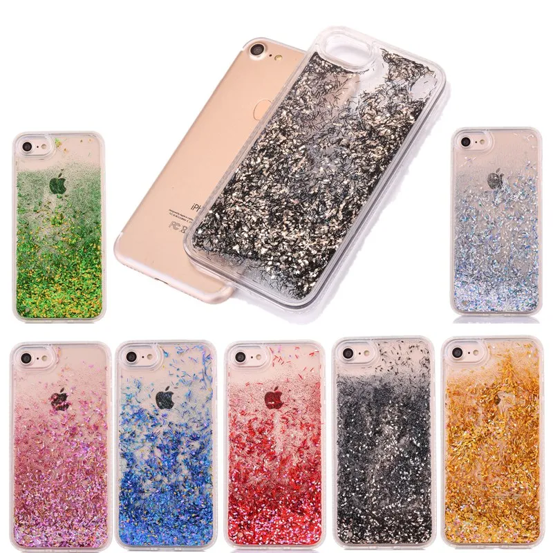 

Cases For iPhone 10 X 8 7 6 S Plus Quicksand Soft TPU Edge Hard PC Back Cover Clear Skin Silicone For Coque iPhone 8 Plus