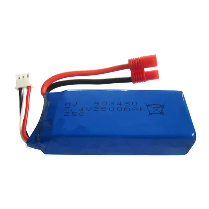 2500mAh 7,4 v lipo батарея для Syma x8c X8G X8W X8G X8HC X8HW X8HG для RC Quodcopter запчасти 7,4 v батарея запасные игрушки батарея