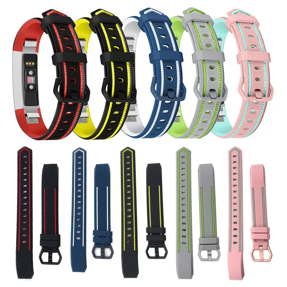 

Double Color Soft Silicone Replacement Wrist Band Strap for Fitbit Alta / Alta HR / Ace Smart Bracelet Adjustable