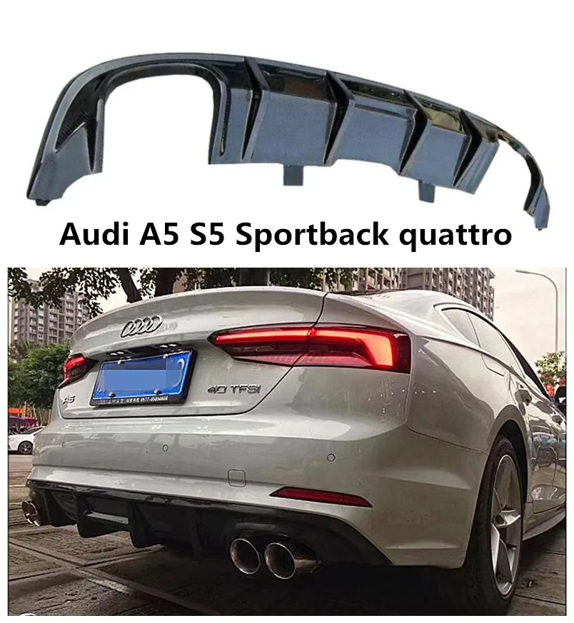 Задний спойлер из углеродного волокна для Audi A5 S5 Sportback 2017 2018 2019 бампер диффузор