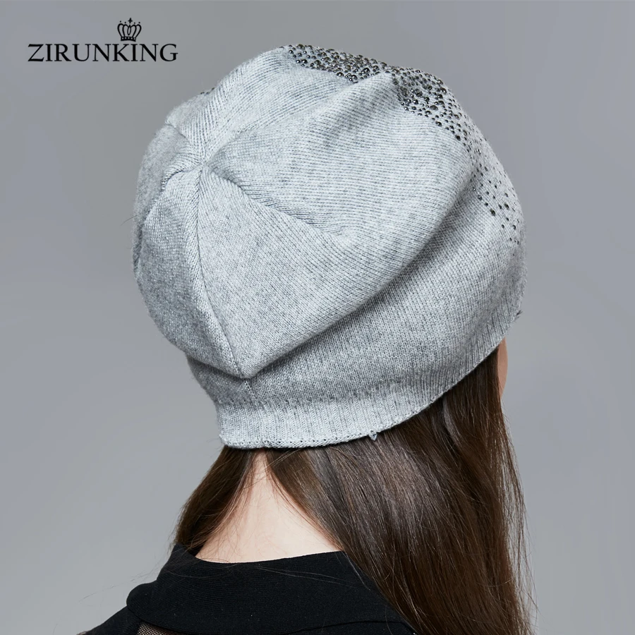 ZIRUNKING Новая женская вязаная шапка модная Женская Осенняя теплая Повседневная