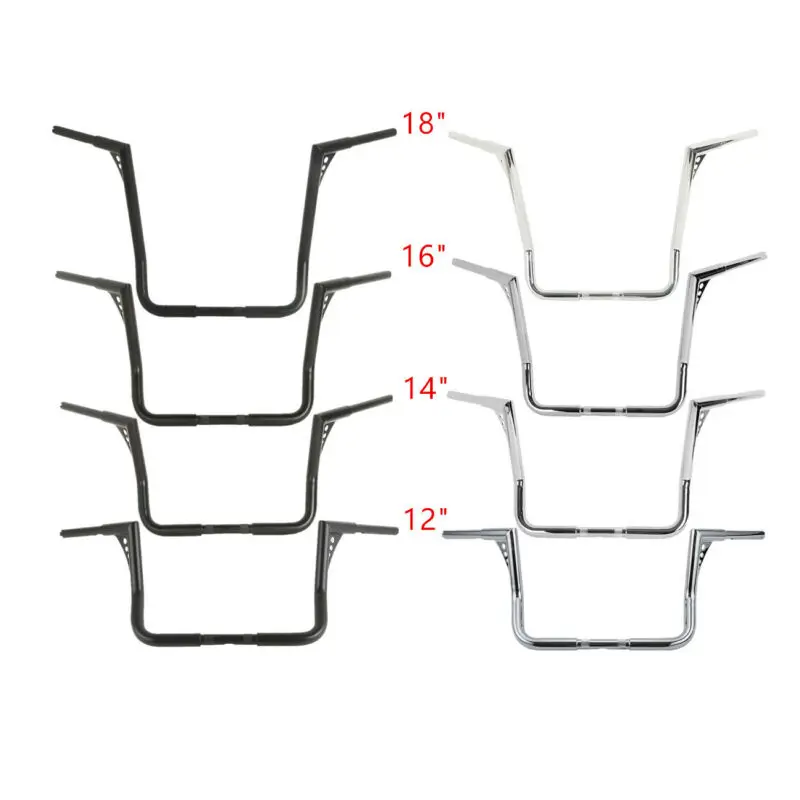 Мотоцикл 1-1/" Обезьяна Вешалки руль для Harley Touring комоды Упаковщики 12/14/16/18"