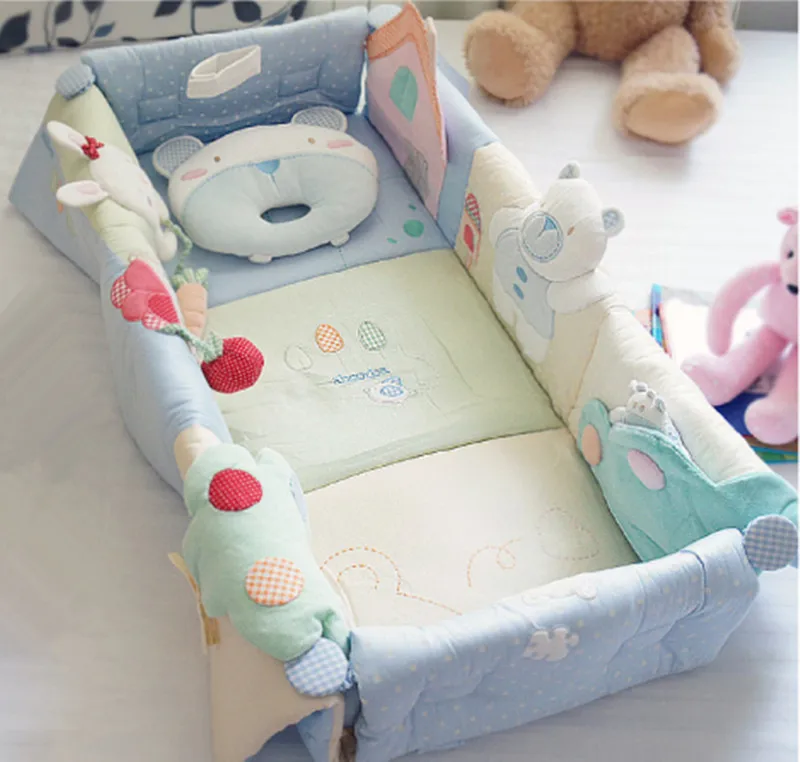 Free shipping Korea Spring infants and young children baby cot bed