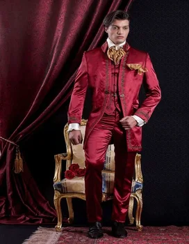 

2019 New Design Custom Made Embroidery Men Suits Gentlemen Style Groom Wedding Suits Formal Occasion Wear(Jacket+Pants+Vest+Tie)