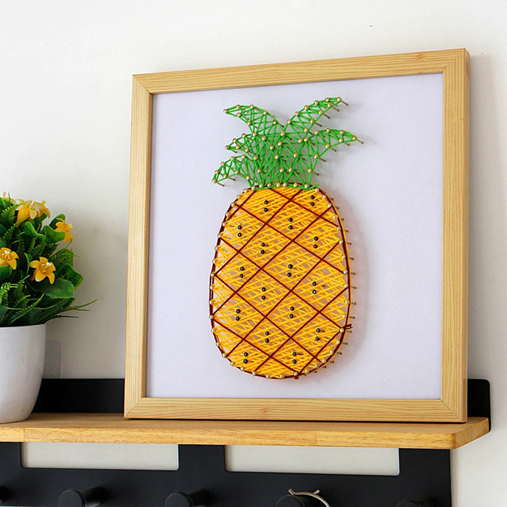

DIY Pineapple String Art Kit Craft Kits on Framed Wood for Kids Adults Wall Art DIY Home Ornaments