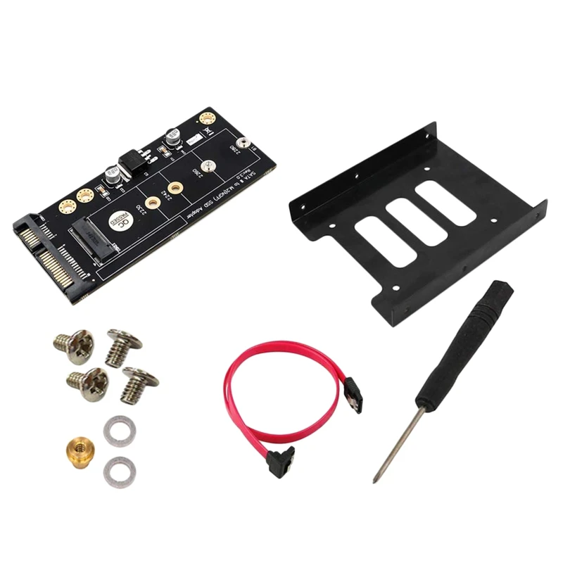 

AABB-M.2 Ngff Ssd To Sata 2.5 Interface Usb 2.0 Board Adapter Converter Card With 3.5 Hard Drive Bracket
