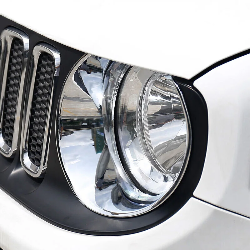 For-Jeep-Renegade-2015-2016-2017-2018-ABS-Front-Headlight-Head-Light-Lamp-Grille-Grill-Cover