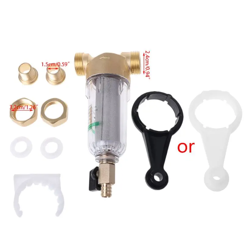 

1 Inch 4 Points Prefilter Stainless Steel Water Purifier Mesh Copper Tap Faucet