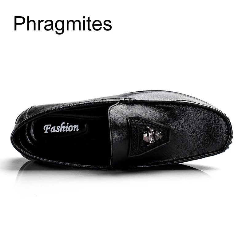 Phragmites Handsome Rivet Men Shoes Soft Anti-slip Drive Shoes Slip On Leather Loafers Big Size Moccasin Gommino Chaussure Homme Phragmites Handsome Rivet Men Shoes Soft Anti-slip Drive Shoes Slip On Leather Loafers Big Size Moccasin Gommino Chaussure Homme