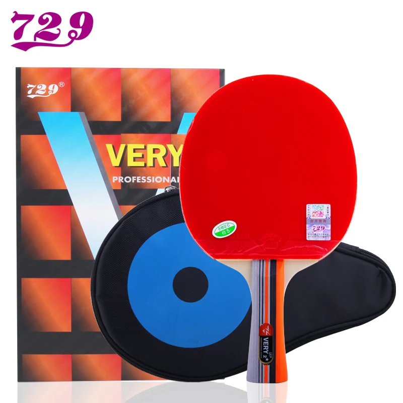 Two Blade Friendship 729 Very 3 4 Pips in Table Tennis Ping Pong Racket for Beginner with 7 wood