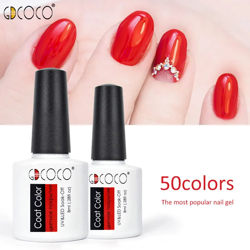 GDCOCO Гель-лак для ногтей 50 цветов soak off uv led дизайна canni поставка маникюрные