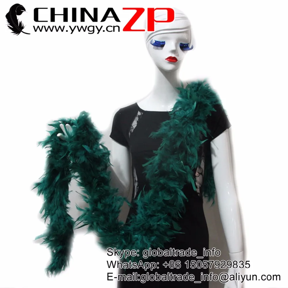 Wholesale in CHINAZP Factory 10yards/lot 80G/Piece Top Quality Dyed hunter Green Fluffy Turkey Chandelle Feather Boas | Дом и сад