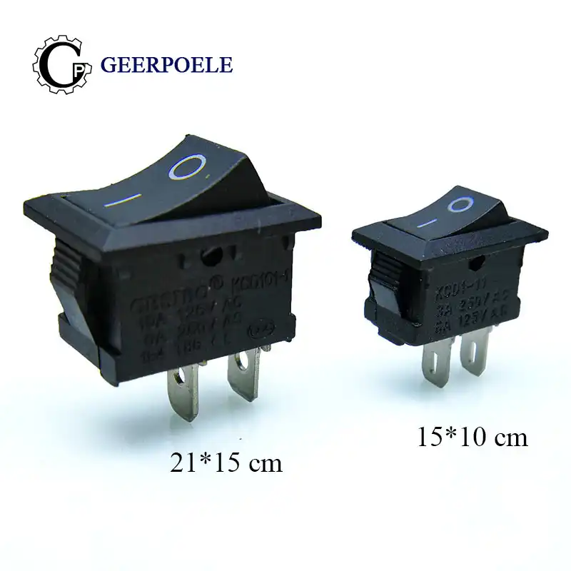 AC 6 A 250 V 10 A 125 V 3 PIN ON//Off Rocker Switch 2 Position Snap Round Bouton SPST