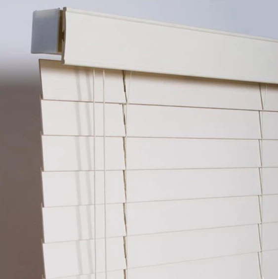 SCHRLING белые жалюзи деревянные жалюзи на окна венецианские жалюзи водонепроницаемые Высокое Качество Индивидуальный размер - Цвет: Белый