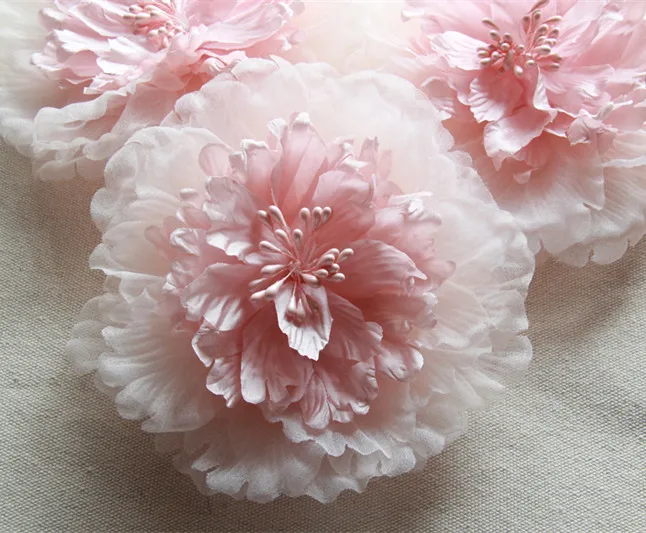 

(5 Pieces/Lot) Free Shipping-Handmade Diy Multilayer Pink Flower Wedding Dress Accessories
