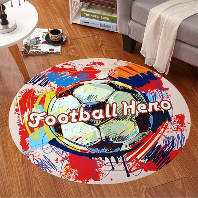 Football Graffiti Cartoon Round Carpets For Living Room Bedroom Computer Chair Area Rugs Kids Bedroom Play Mat Coffee Table Mats Football Graffiti Cartoon Round Carpets For Living Room Bedroom Computer Chair Area Rugs Kids Bedroom Play Mat Coffee Table Mats