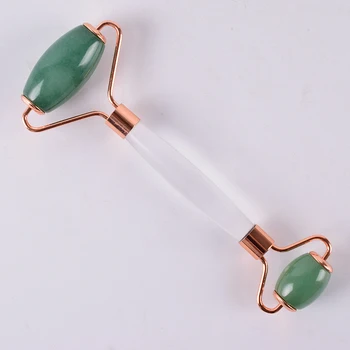 

The New Jade Roller Metal Lock Thick Rod Face Scraping Tool Gua Sha Natural Crystal Massage Body Healing Stone Health Care
