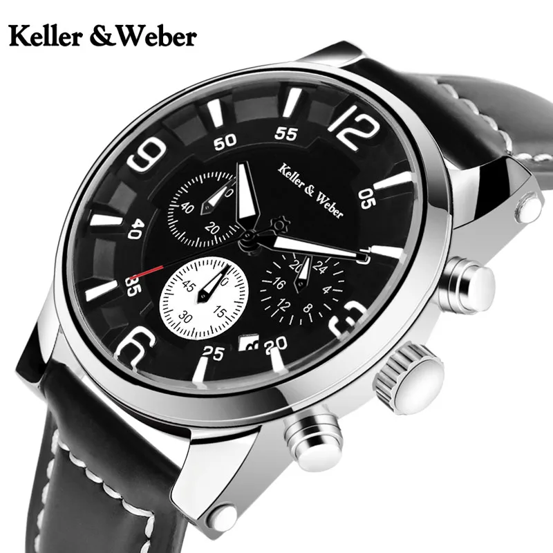

KW Keller & Webe Top Brand Luxury Men Watches Male Business Chronograph Eelgant 30ATM Waterproof Quartz Wristwatch Sports Clock