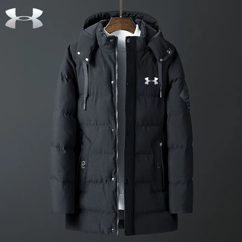 

2018 New Under Armour Training Jacket Men Thicken Warm Winter Down Jacket for Men Long sleeves Cotton clothing size L-4XL