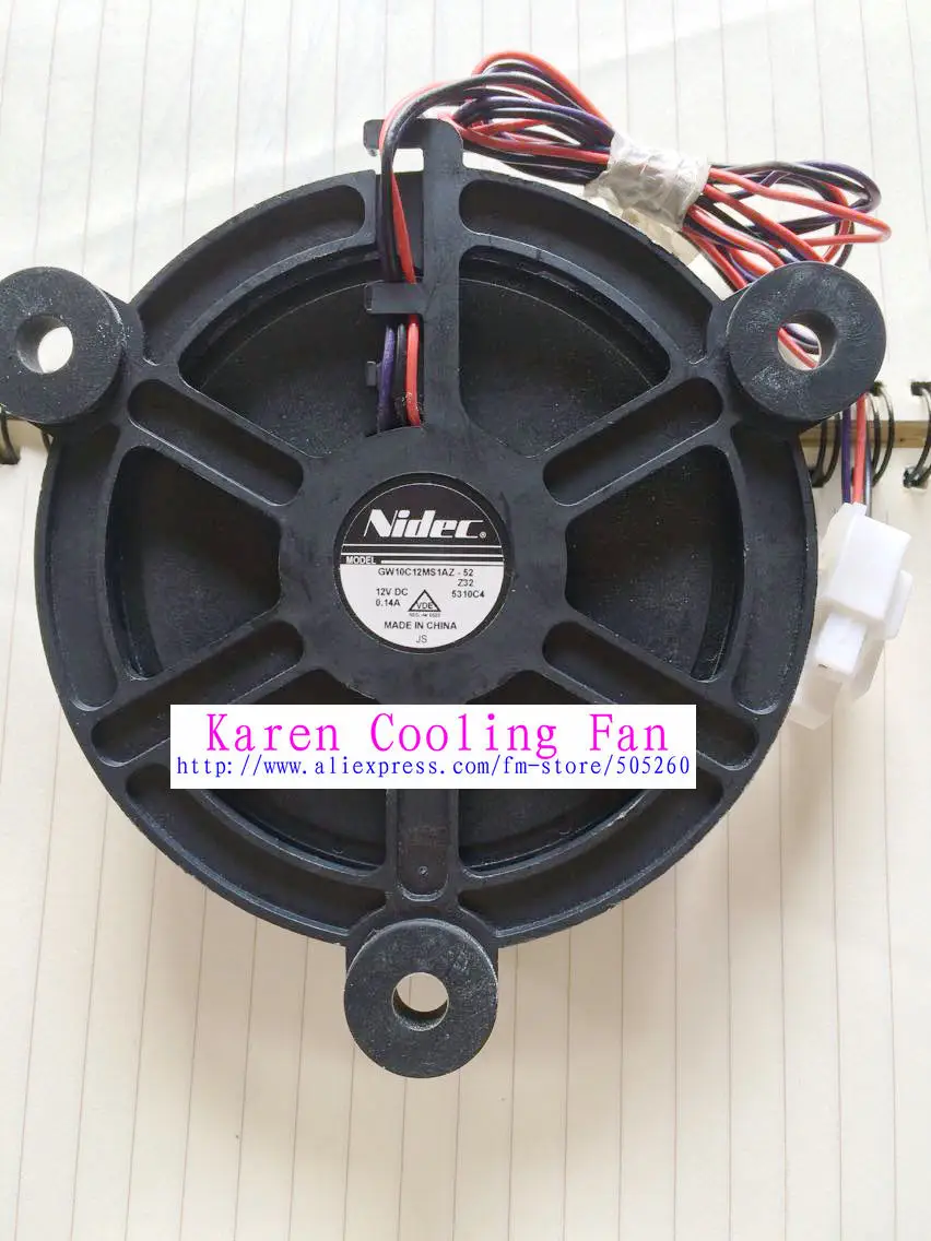 Original Nidec GW10C12MS1AZ 53 12V DC 0.14A for refrigerator cooling