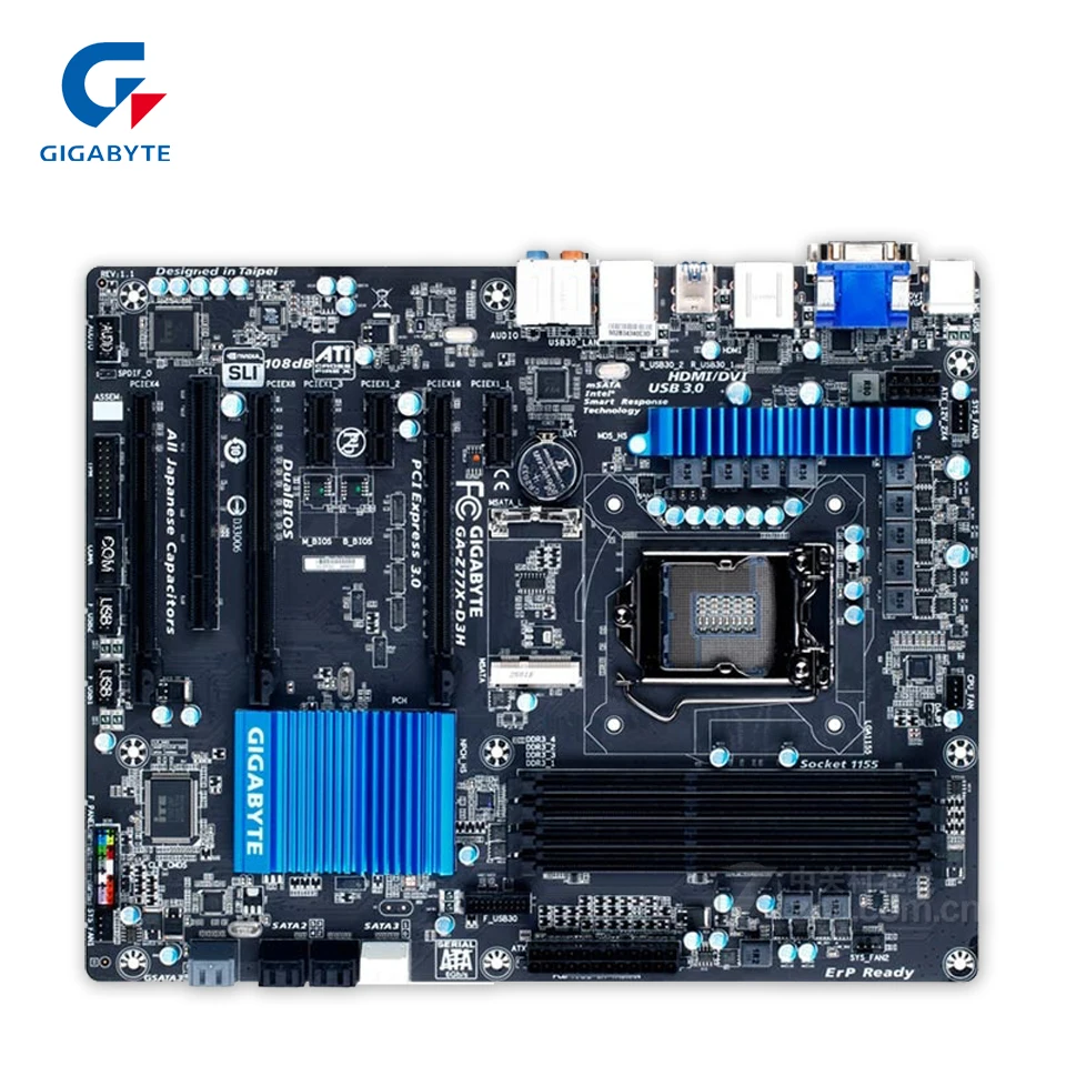 

Gigabyte GA-Z77X-D3H Desktop Motherboard Z77X-D3H Intel Z77 LGA 1155 Core i7 i5 i3 DDR3 32G SATA3 USB3.0 ATX