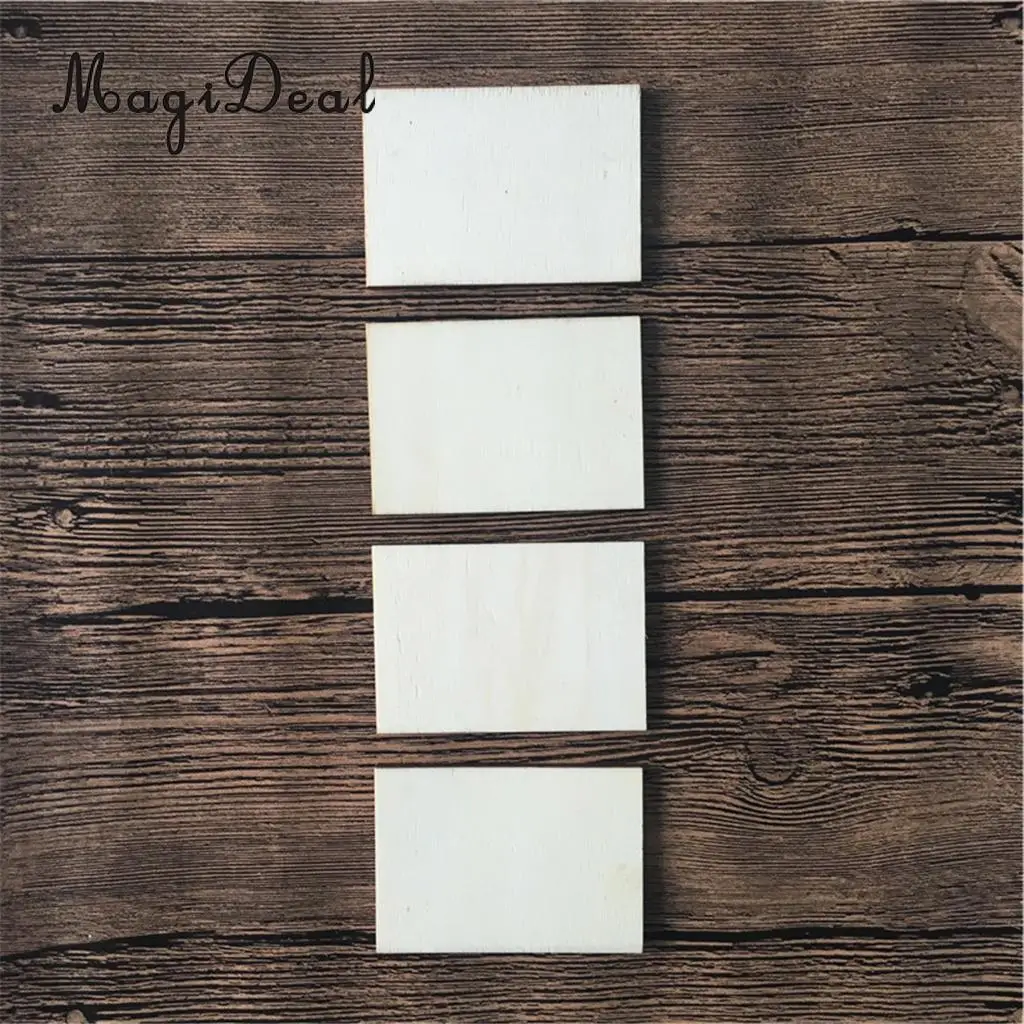 20pcs High Quality 7x4.9cm Blank Plywood Wood Business Card Wooden Name Card Unfinished Wood Plaque Shapes Sign DIY Decor Crafts