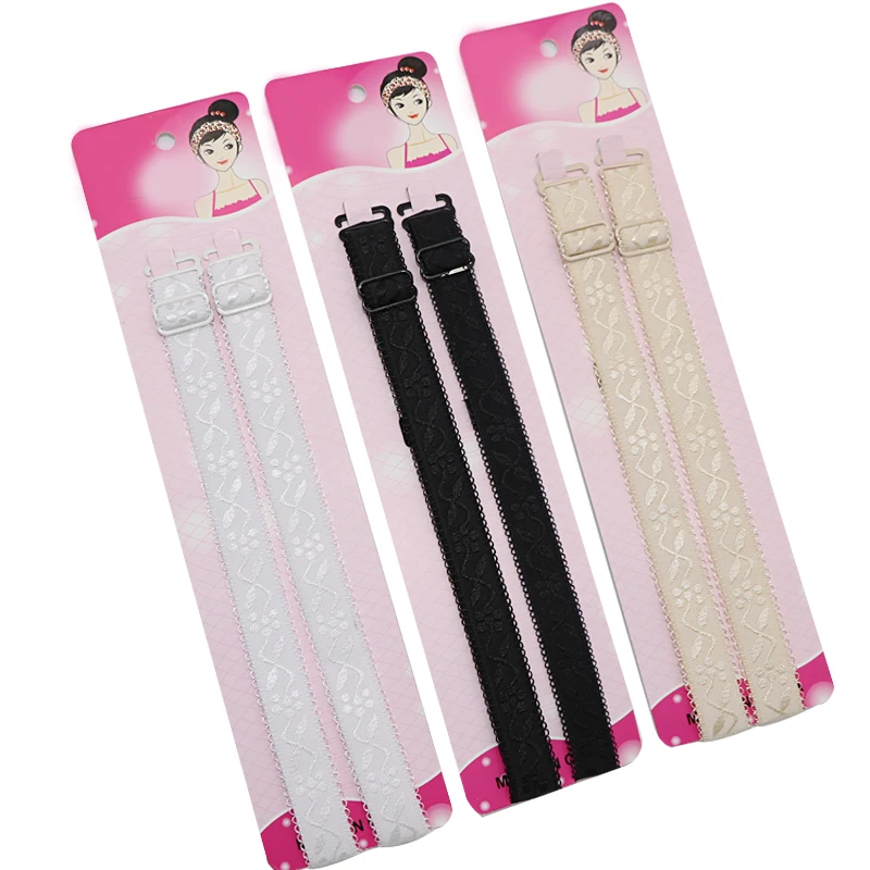 10Pair Black/White/Skin Color Women Bra Strap Adjustable Hook