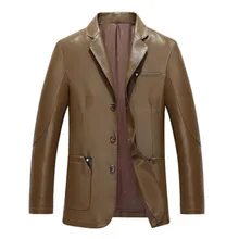 Мужские кожаные деловые блейзеры человек однобортный Тренч куртка одежда высшего качества ретро костюм пальто мужские парки размеры 3XL