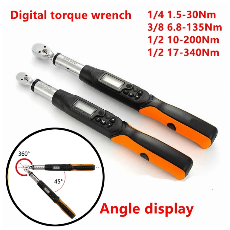 MXITA Digital torque wrench Rotary Angle Gauge 1.5 340Nm Adjustable