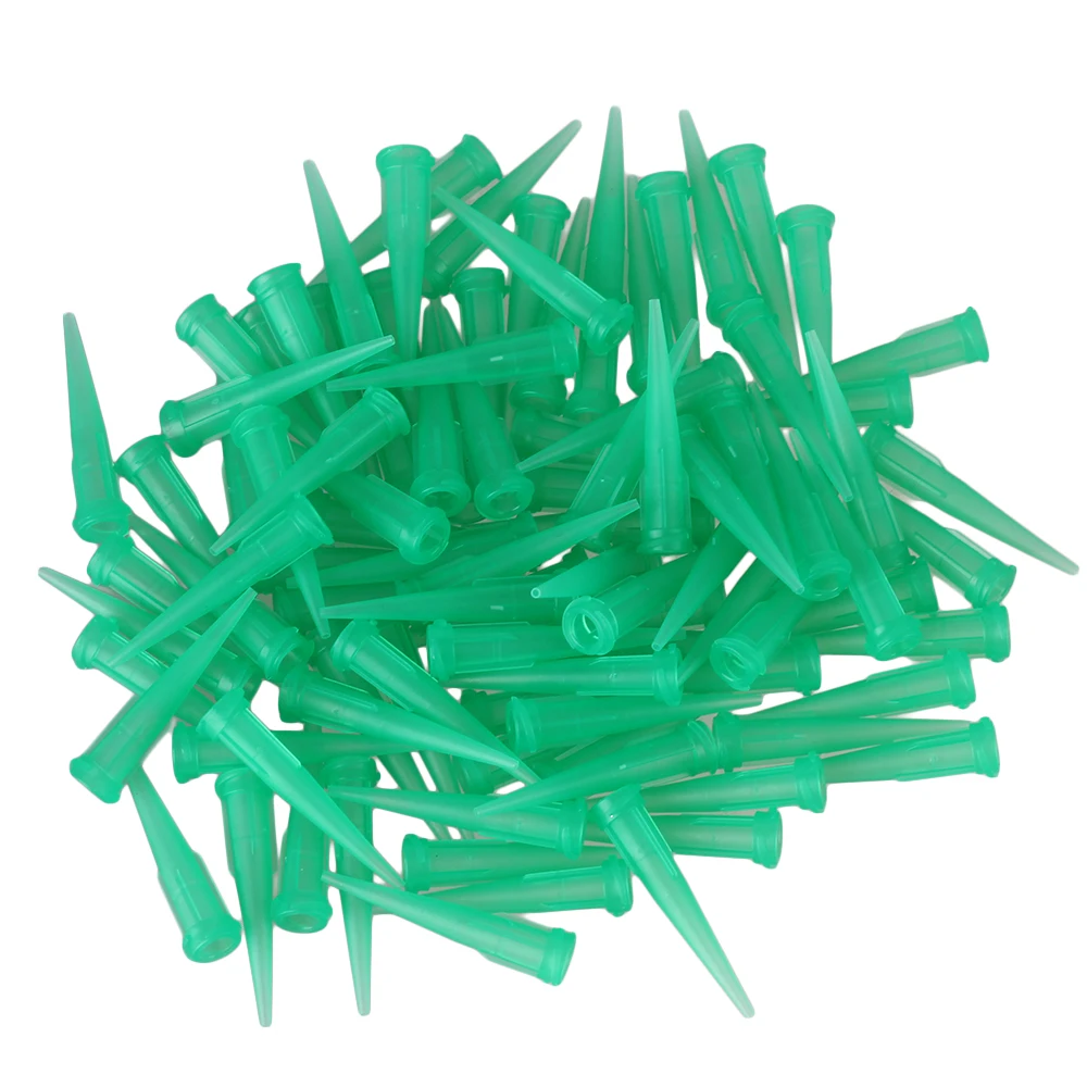 

100pcs 18Ga TT Blunt Glue Liquid Green Dispensing Needle Plastic Tapered Tip