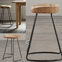 Top,The village of retro furniture,Vintage metal bar chair,anti rust treatment,Bar furniture sets,100% wood bar stool