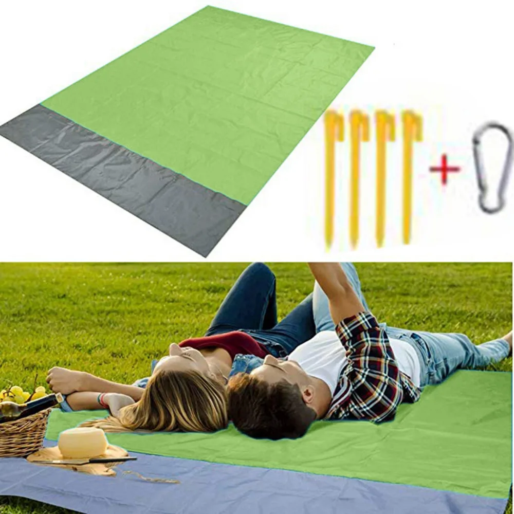 2019 Outdoor camping mat beach mat portable beach waterproof folding pocket beach mat self inflating camping mattress 40J3 (1)