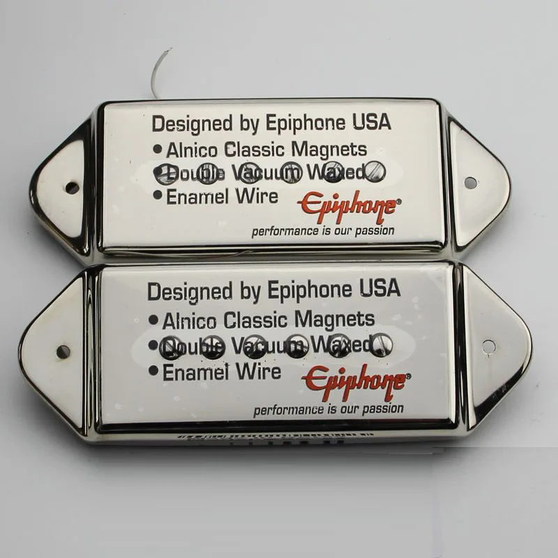 

New Epi Casino Dog Ear P90 Guitar Pickup Neck + Bridge Pair Chrome
