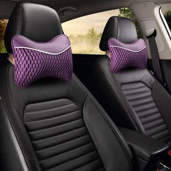 

CHIZIYO 1Pc Car Ice Silk Breathable Neck Soft Memory Foam Auto Seat Cover Head Neck Rest Cushion Headrest Interior Accessories