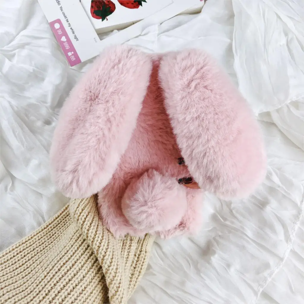 Чехлы с принтом "Кролик" для samsung Galaxy A90 A70 A10 A20 A50 A40 A30 M30 M10 M20 A2 Core A8S A40S A6S милые теплые домашние чехлы - Цвет: Pink Rabbit