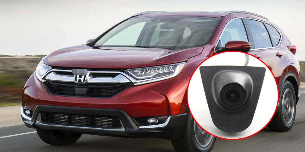 Liandlee Автомобильная камера переднего вида для Honda CRV CR-V логотип встроенный 4," ЖК-монитор экран переключатель прикуривателя