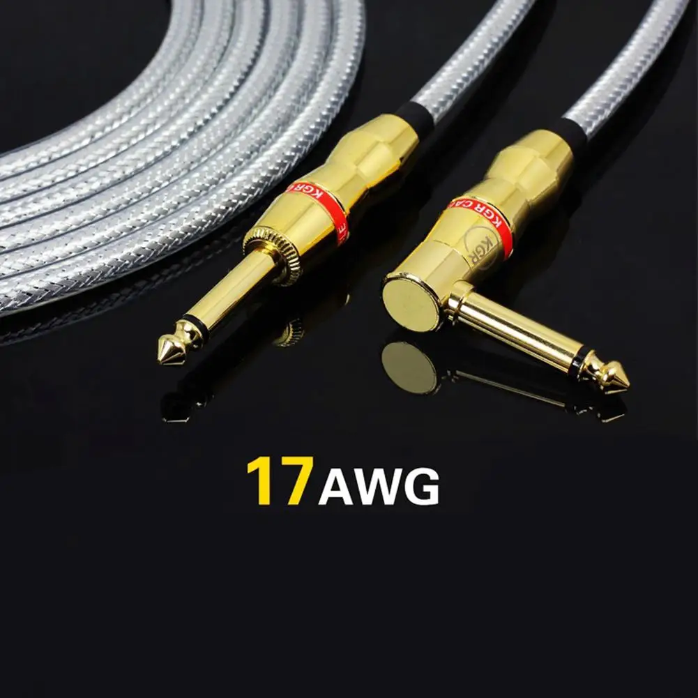 3M/6M Guitar Audio Cable Electric Guitar Bass Connecting cord Line for Electric Guitar Box Drum Instrument Accessories 17AWG