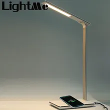 WD102 Folding Eye Protection LED Desk Table Lamp with Qi Wireless Desktop Charger USB Output Bottom Foam Pad LED Desk Light
