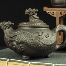 Китайский дракон чайный набор кунг-фу, фиолетовая глина yixing чайник высококачественный чайник, ручная работа 400 мл большой размер чайный горшок