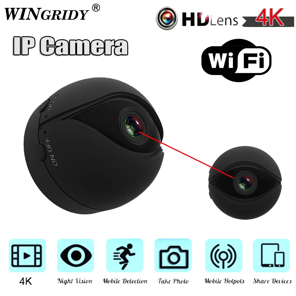 

Original V2 P2P IP Mini Cam WIFI Camera FULL HD 4K 1080P Night Vision Motion Detection CMOS Sensor Recorder Camcorder Micro