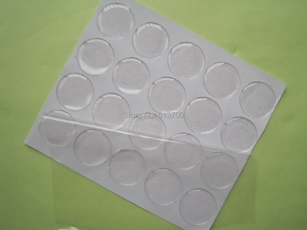 

Free Shipping 1000 pcs/lot 1" Glitter Round Clear Epoxy Adhesive Circle Stickers Glitter Self Adhesive Sticke 3D effect Domes