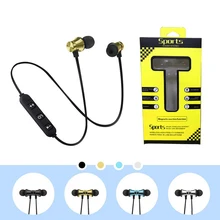 100 M10 Магнитный наушник с функцией Bluetooth Беспроводной кроссовки спортивные наушники с микрофоном бас стерео BT 4,1 для iphone X